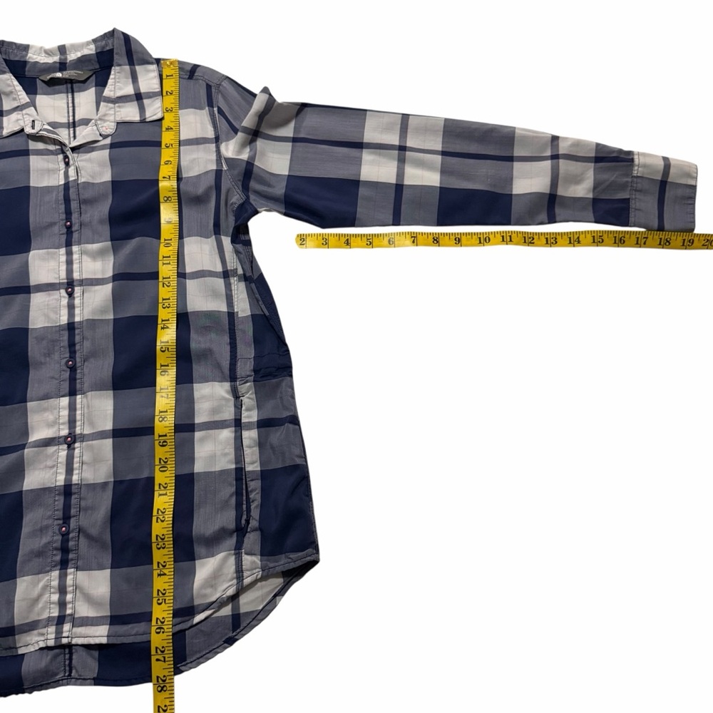The North Face White Gray Plaid Button-up Shirt Size Medium Lightweight - Picture 15 of 15